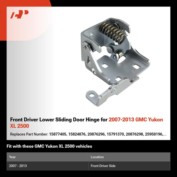 Front Driver Lower Sliding Door Hinge for 2007-2013 GMC Yukon XL 2500