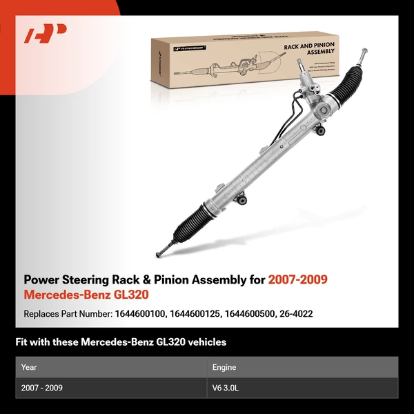 Power Steering Rack & Pinion Assembly for 2007-2009 Mercedes-Benz GL320