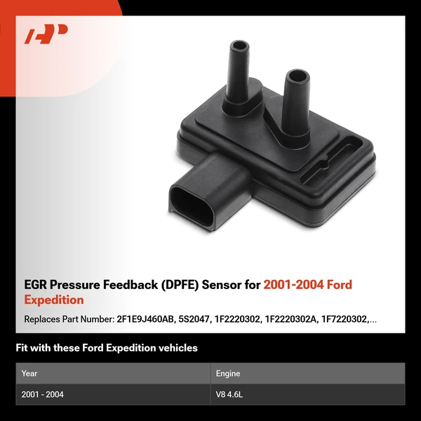 EGR Pressure Feedback (DPFE) Sensor for 2001-2004 Ford Expedition