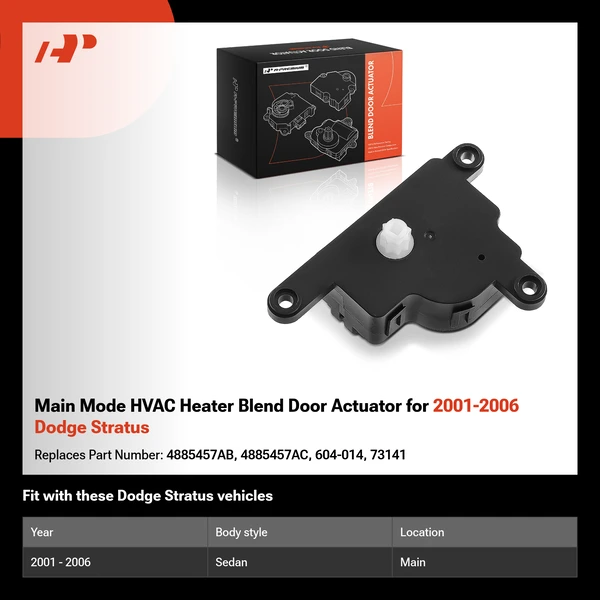 Main Mode HVAC Heater Blend Door Actuator for 2001-2006 Dodge Stratus
