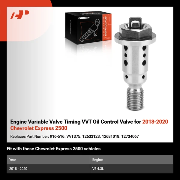 Engine Variable Valve Timing VVT Oil Control Valve for 2018-2020 Chevrolet Express 2500