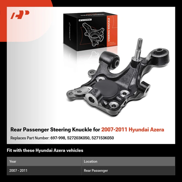 Rear Passenger Steering Knuckle for 2007-2011 Hyundai Azera
