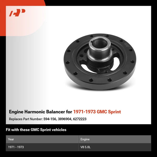 Engine Harmonic Balancer for 1971-1973 GMC Sprint