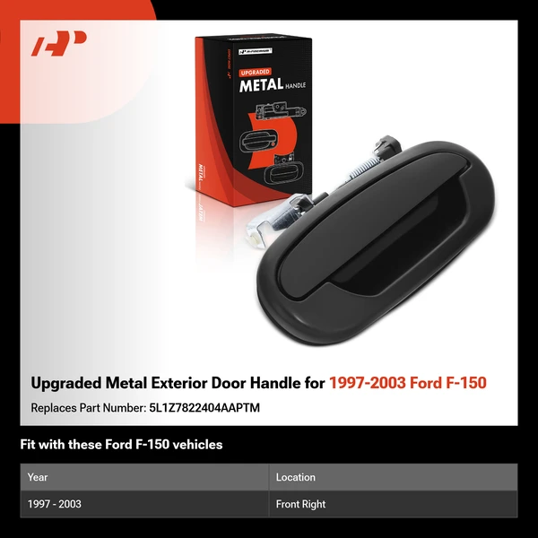 Upgraded Metal Exterior Door Handle for 1997-2003 Ford F-150