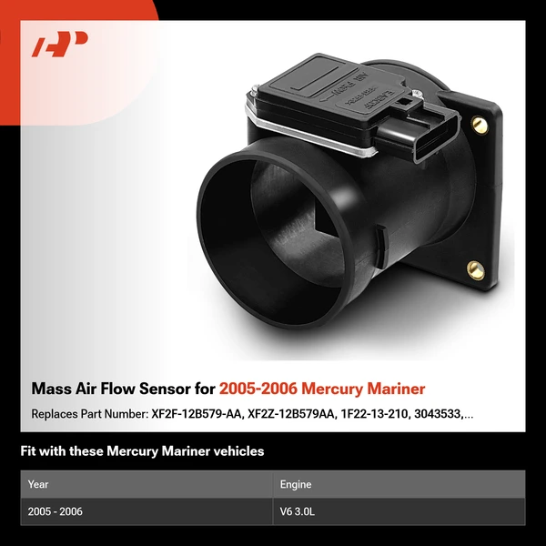 Mass Air Flow Sensor for 2005-2006 Mercury Mariner
