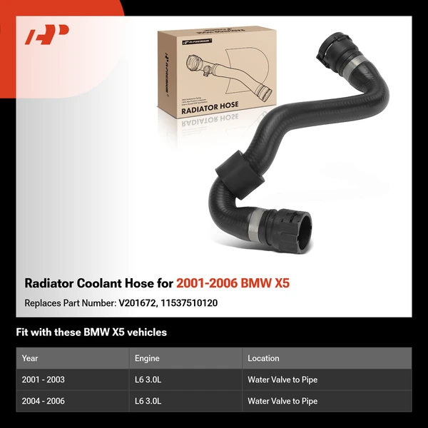 Radiator Coolant Hose for 2001-2006 BMW X5