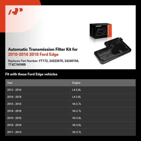 Automatic Transmission Filter Kit for 2010-2016 2018 Ford Edge