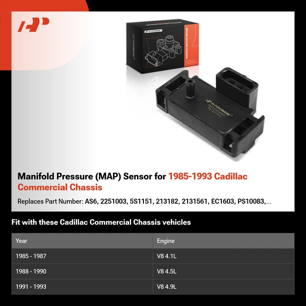 Manifold Pressure (MAP) Sensor for 1985-1993 Cadillac Commercial Chassis