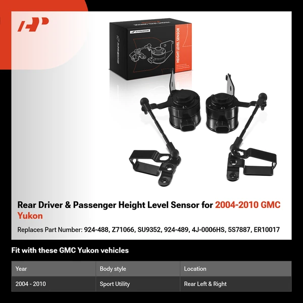 Rear Driver & Passenger Height Level Sensor for 2004-2010 GMC Yukon