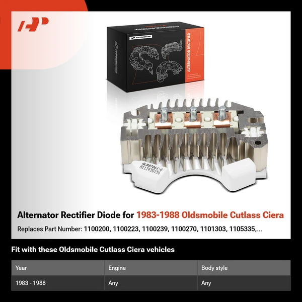 Alternator Rectifier Diode for 1983-1988 Oldsmobile Cutlass Ciera