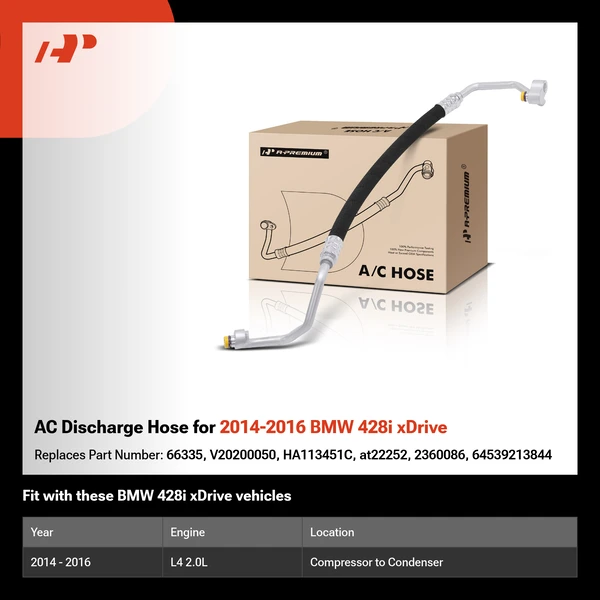 AC Discharge Hose for 2014-2016 BMW 428i xDrive