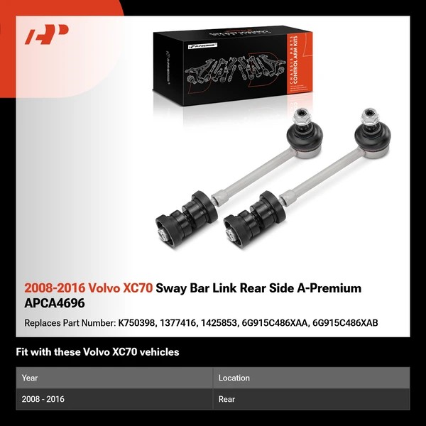 2008-2016 Volvo XC70 Sway Bar Link Rear Side A-Premium APCA4696