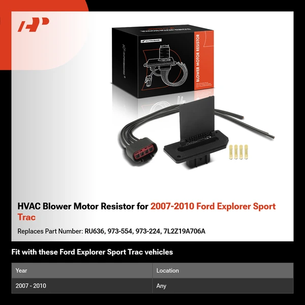 HVAC Blower Motor Resistor for 2007-2010 Ford Explorer Sport Trac