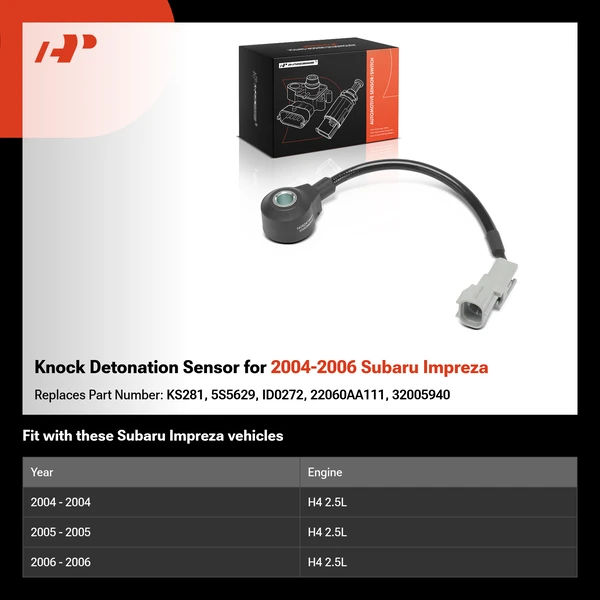 Knock Detonation Sensor for 2004-2006 Subaru Impreza