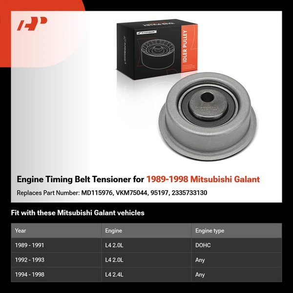 Engine Timing Belt Tensioner for 1989-1998 Mitsubishi Galant