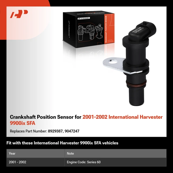 Crankshaft Position Sensor for 2001-2002 International Harvester 9900ix SFA