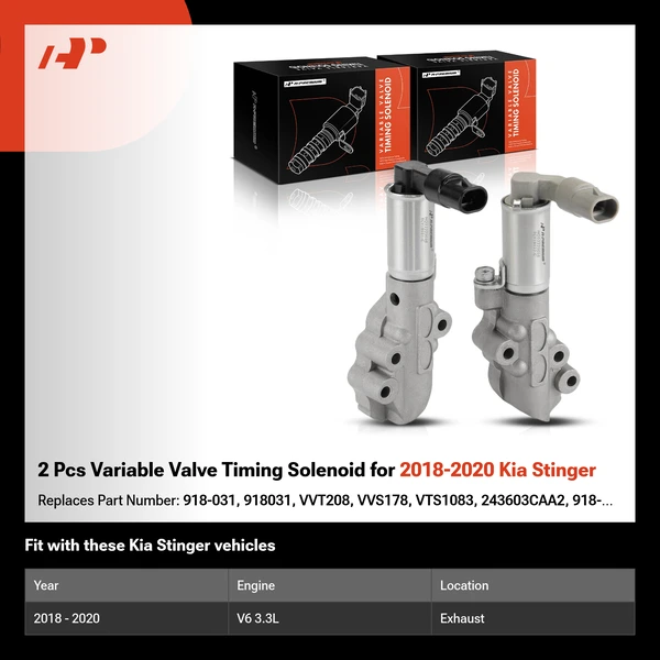2 Pcs Variable Valve Timing Solenoid for 2018-2020 Kia Stinger