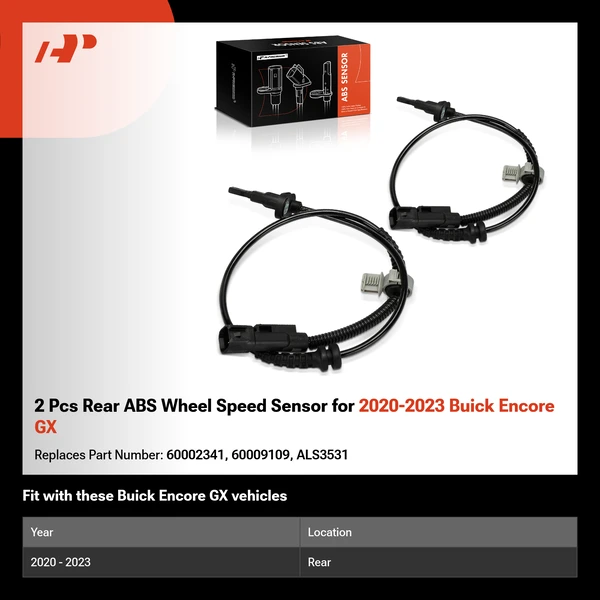 2 Pcs Rear ABS Wheel Speed Sensor for 2020-2023 Buick Encore GX