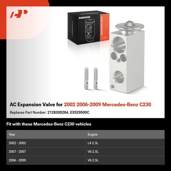 AC Expansion Valve for 2002 2006-2009 Mercedes-Benz C230