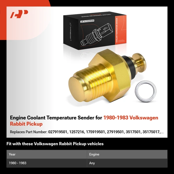 Engine Coolant Temperature Sender for 1980-1983 Volkswagen Rabbit Pickup