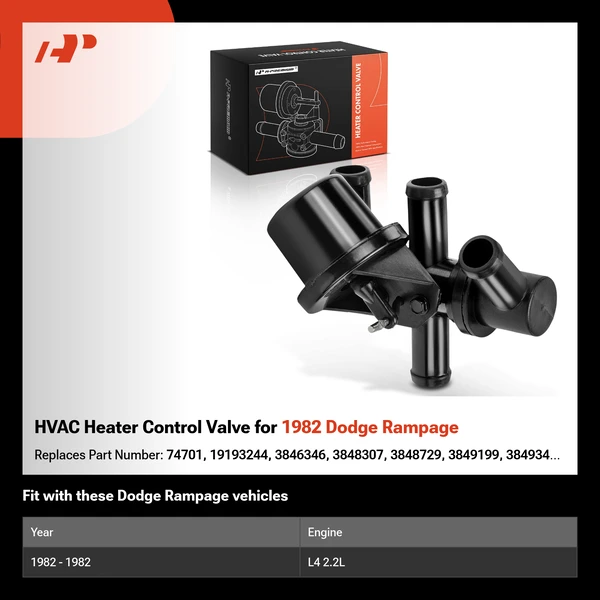 HVAC Heater Control Valve for 1982 Dodge Rampage