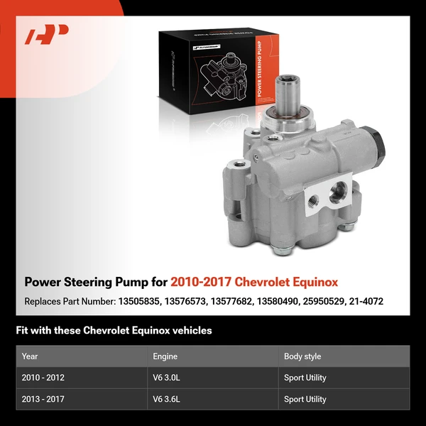 Power Steering Pump for 2010-2017 Chevrolet Equinox