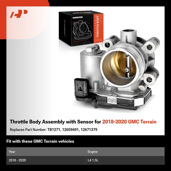 Throttle Body Assembly with Sensor for 2018-2020 GMC Terrain