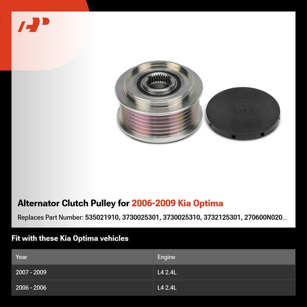 Alternator Clutch Pulley for 2006-2009 Kia Optima