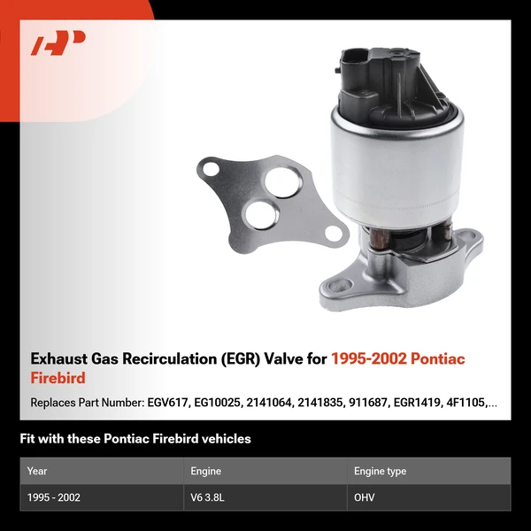 Exhaust Gas Recirculation (EGR) Valve for 1995-2002 Pontiac Firebird