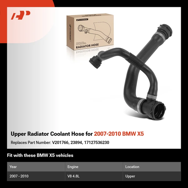 Upper Radiator Coolant Hose for 2007-2010 BMW X5