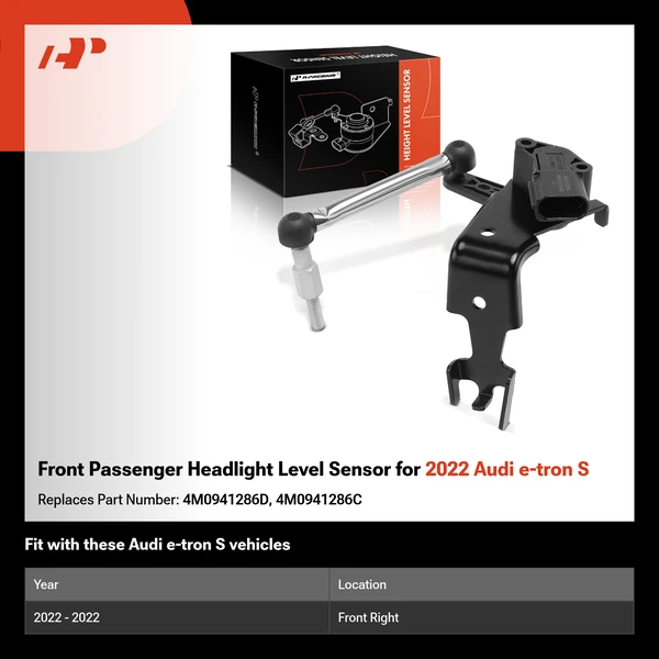 Front Passenger Headlight Level Sensor for 2022 Audi e-tron S