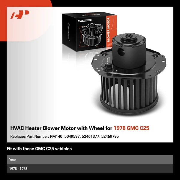 HVAC Heater Blower Motor with Wheel for 1978 GMC C25
