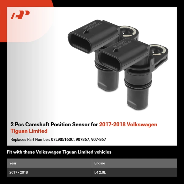 2 Pcs Camshaft Position Sensor for 2017-2018 Volkswagen Tiguan Limited