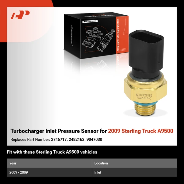 Turbocharger Inlet Pressure Sensor for 2009 Sterling Truck A9500