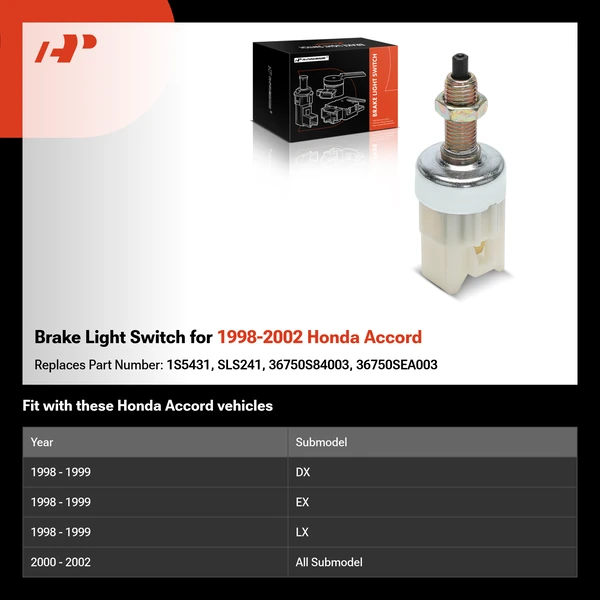 Brake Light Switch for 1998-2002 Honda Accord