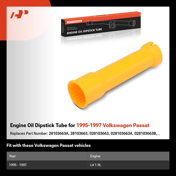 Engine Oil Dipstick Tube for 1995-1997 Volkswagen Passat