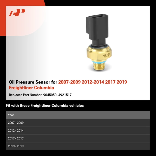 Oil Pressure Sensor for 2007-2009 2012-2014 2017 2019 Freightliner Columbia