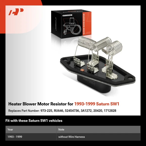 Heater Blower Motor Resistor for 1993-1999 Saturn SW1