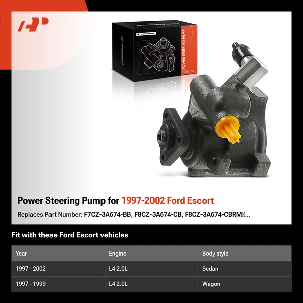 Power Steering Pump for 1997-2002 Ford Escort