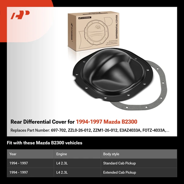 Rear Differential Cover for 1994-1997 Mazda B2300