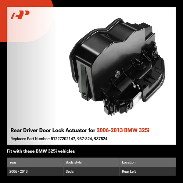 Rear Driver Door Lock Actuator for 2006-2013 BMW 325i