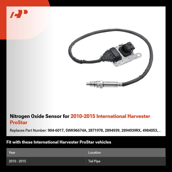Nitrogen Oxide Sensor for 2010-2015 International Harvester ProStar