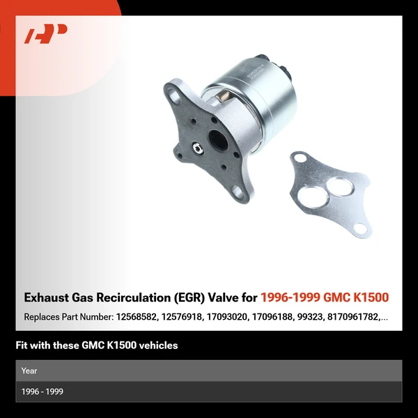 Exhaust Gas Recirculation (EGR) Valve for 1996-1999 GMC K1500
