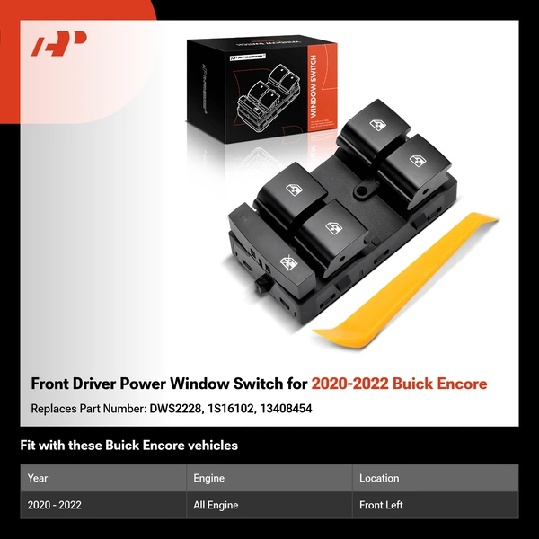 Front Driver Power Window Switch for 2020-2022 Buick Encore