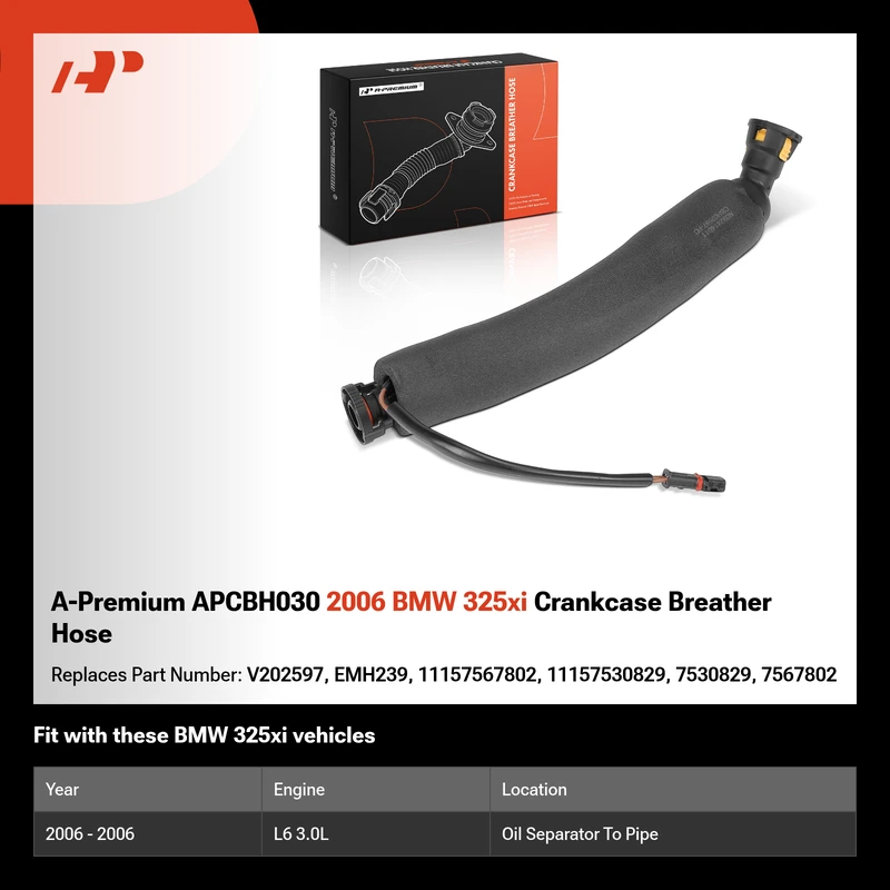 A-Premium APCBH030 2006 BMW 325xi Crankcase Breather Hose