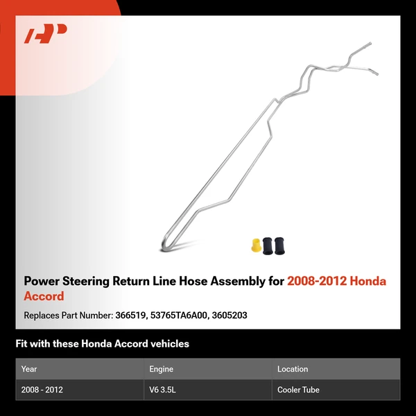Power Steering Return Line Hose Assembly for 2008-2012 Honda Accord