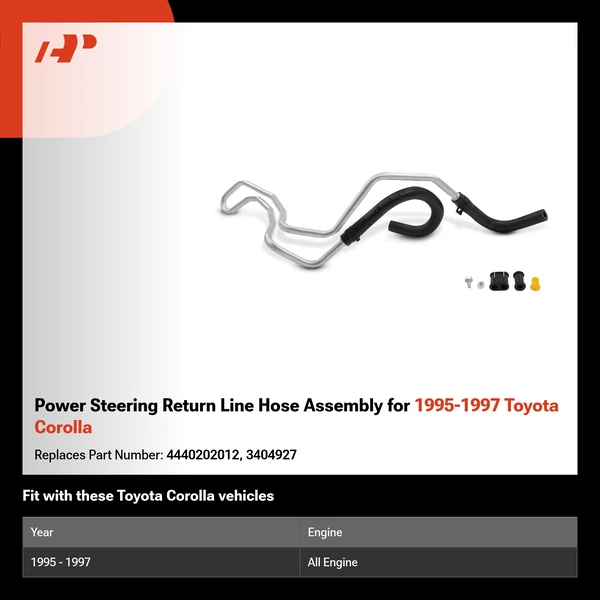 Power Steering Return Line Hose Assembly for 1995-1997 Toyota Corolla