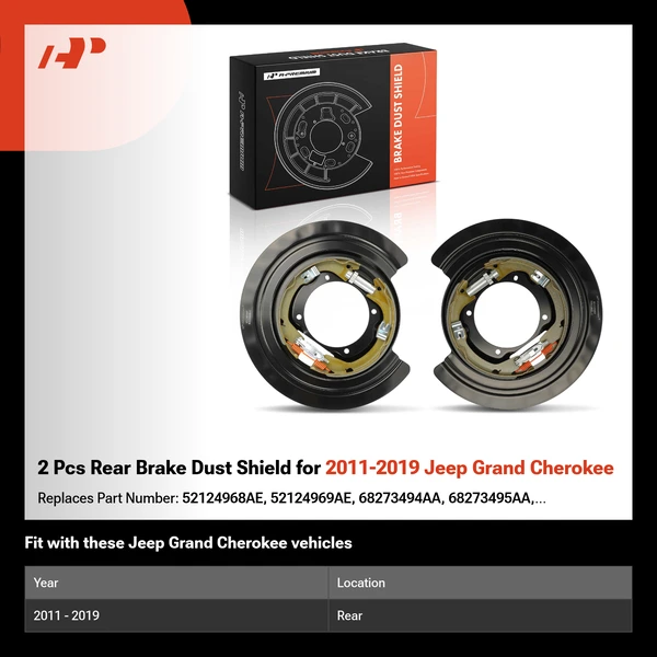 2 Pcs Rear Brake Dust Shield for 2011-2019 Jeep Grand Cherokee