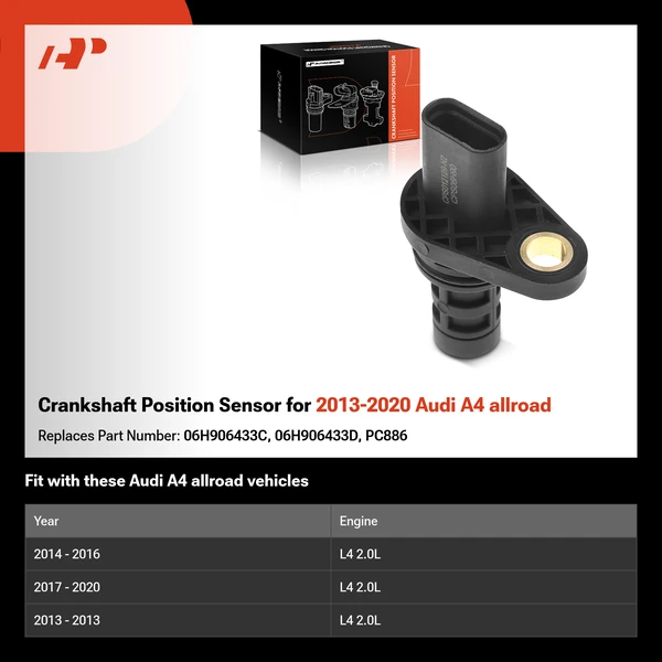 Crankshaft Position Sensor for 2013-2020 Audi A4 allroad