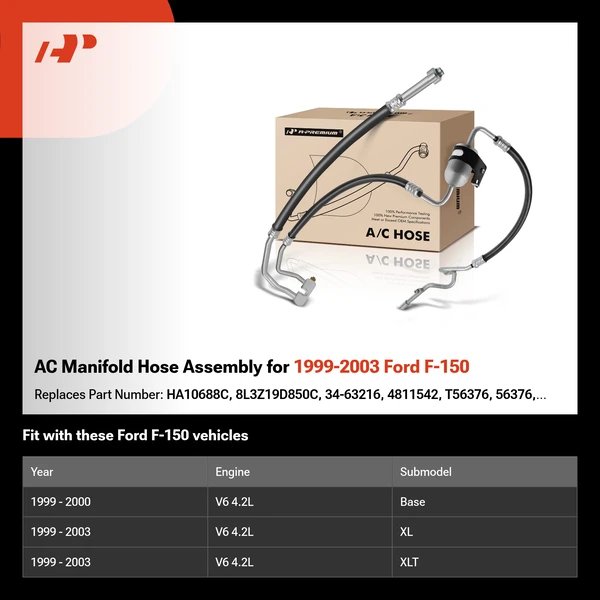 AC Manifold Hose Assembly for 1999-2003 Ford F-150